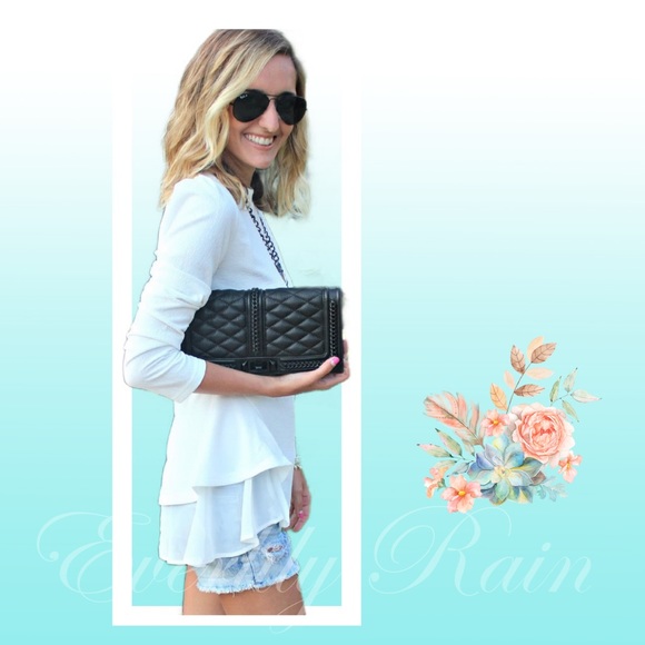 LAST ONE!! White Ruffled Chiffon Layer Hem Top - Picture 6 of 11